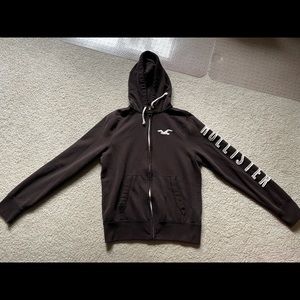 Brown Hollister Zip-Up Hoodie Men’s size L